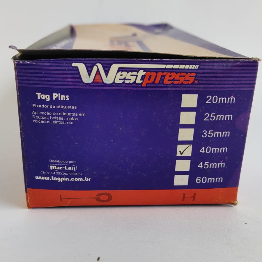 Pino Fix Pin 40 mm Westpress Caixa com 5000 unidades Aviamentos