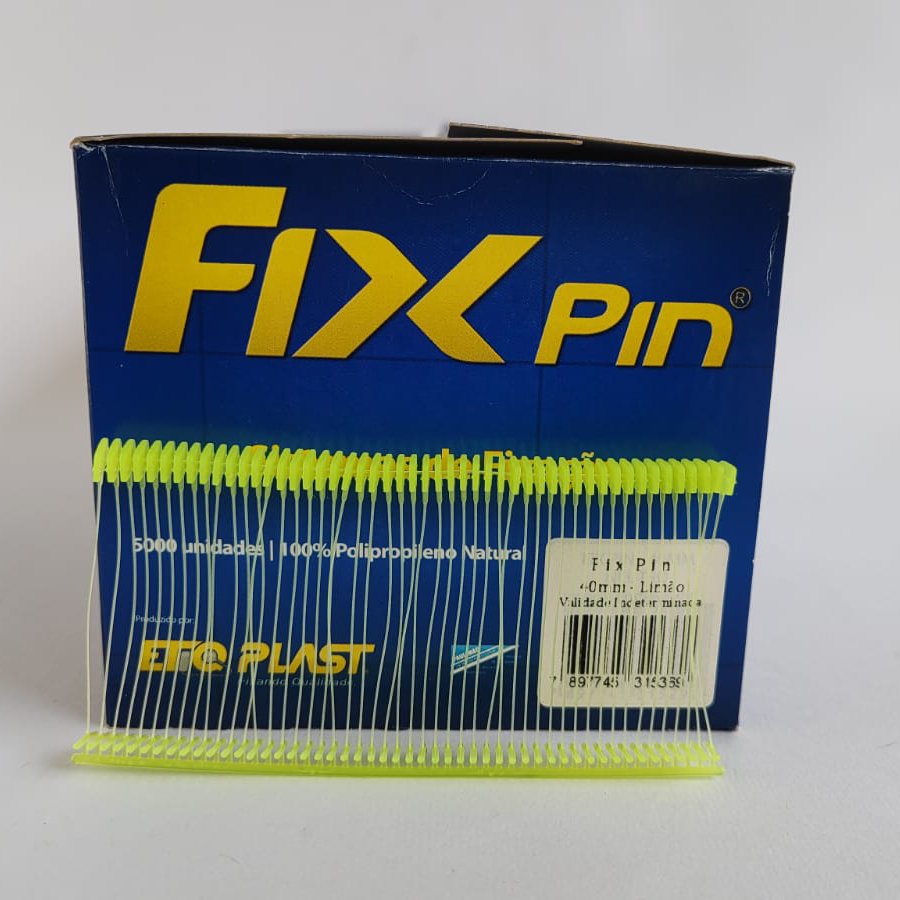 Pino Fix Pin 100 40 mm Caixa com 5000 unidades Cor limão